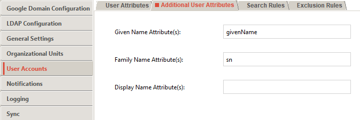 GCDS Additional Attributes