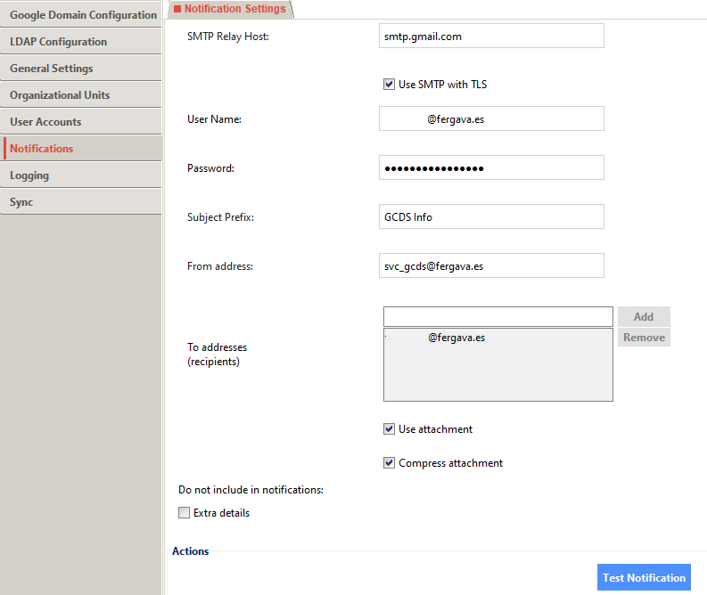 GCDS Notifications Screen