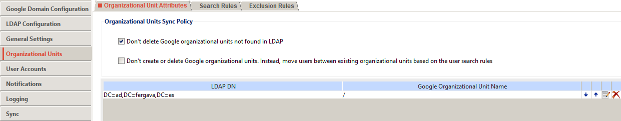 GCDS Root OU Mapping